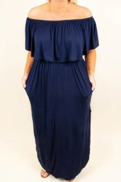 By The Boardwalk Maxi Dress, Navy -VogueBabe Store SOL 6302 Edit