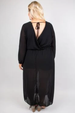 Dream Date Maxi Dress, Black -VogueBabe Store SOL 8647