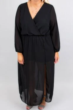Dream Date Maxi Dress, Black -VogueBabe Store SOL 8648