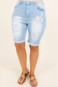 Saturday Sun Shorts, Light Wash -VogueBabe Store SaturdaySunShorts LightWash 2