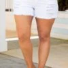 Season Of Song Shorts, White -VogueBabe Store SeasonOfSongShorts White 7842