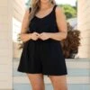 Simple Romper, Black -VogueBabe Store SimpleRomper Black 4