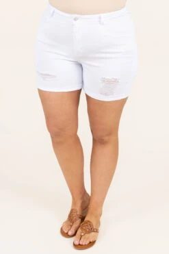 Simply Living Shorts, White -VogueBabe Store SimplyLivingShorts White 9702