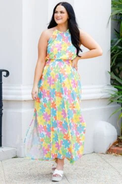 Sky Is Falling Maxi Dress, Off White Multi -VogueBabe Store SkyIsFallingMaxiDress OffWhiteMulti 5