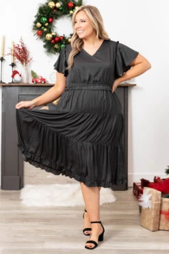 Southern Soul Dress, Charcoal -VogueBabe Store SouthernSoulDress Charcoal 3
