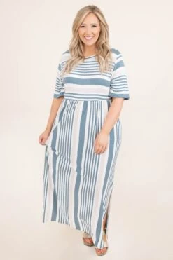 Stripe On Cue Maxi Dress, Sage -VogueBabe Store StripeOnCueMaxiDress Sage 6813