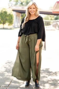 Subtly Sweet Pants, Olive -VogueBabe Store SubtlySweetPants Olive 5