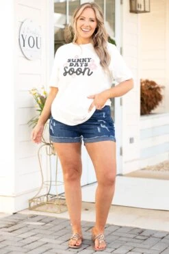 Summer Blues Shorts, Dark Wash -VogueBabe Store SummerBluesShorts DarkWash 1788