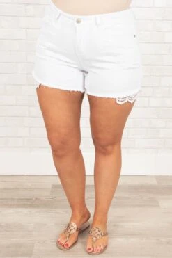 Summer Crushin' Shorts, White -VogueBabe Store SummerCrushin Shorts White 9592