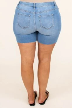 Summertime Breeze Shorts, Light Wash -VogueBabe Store SummertimeBreezeShorts LightWash 3