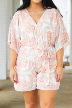 Sunny Adventures Romper, Peach -VogueBabe Store SunnyAdventuresRomper Peach 2