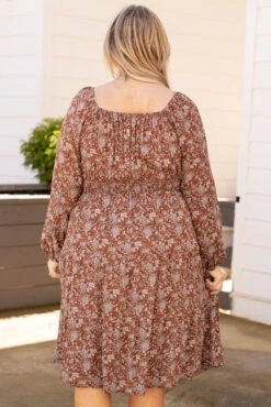 Sunrise Avenue Dress, Brick -VogueBabe Store SunriseAvenueDress Brick 4220