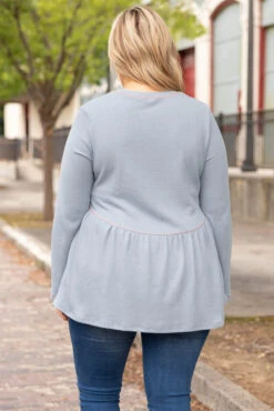 Super Basic Top, Charcoal Gray -VogueBabe Store SuperBasicTop CharcoalGray 9997