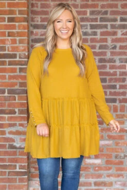 Sweet Embrace Top, Mustard