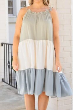 Sweet In Sage Dress, Sage -VogueBabe Store SweetInSageDress Sage 2