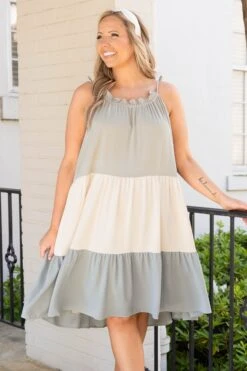 Sweet In Sage Dress, Sage -VogueBabe Store SweetInSageDress Sage 5