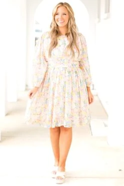 Sweet Sarah Dress, Pink Floral -VogueBabe Store SweetSarahDress PinkFloral 8