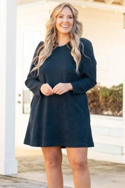 Swing My Way Dress, Navy