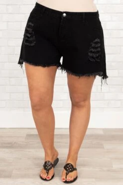 Tangible Love Shorts, Black -VogueBabe Store TangibleLoveShorts Black 9975