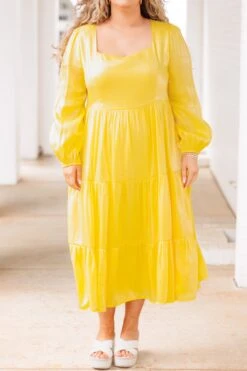 Tear Drops On My Guitar Dress, Yellow -VogueBabe Store TearDropsOnMyGuitarDress Yellow 2