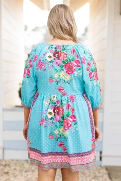 The Beauty Is On Me Dress, Mint Mix -VogueBabe Store TheBeautyIsOnMeDress MintMix 9919