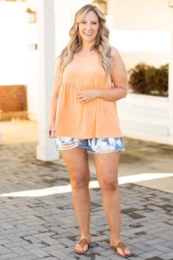 Front Page -VogueBabe Store TheGirl sAlrightWithMeTank Cantoloupe 9903