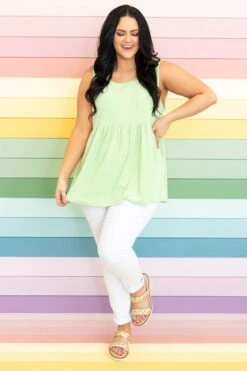 The Girl's Alright With Me Tank, Green -VogueBabe Store TheGirl sAlrightWithMeTank Green