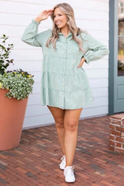 There I Was Dress, Washed Seafoam -VogueBabe Store ThereIWasDress WashedSeafoam 0254