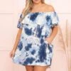 Those Springtime Blues Dress, Blue Tie-Dye -VogueBabe Store ThoseSpringtimeBluesDress BlueTieDye 8611