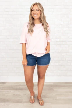 Time In The Sun Shorts, Medium Wash -VogueBabe Store TimeInTheSunShorts MediumWash 9589