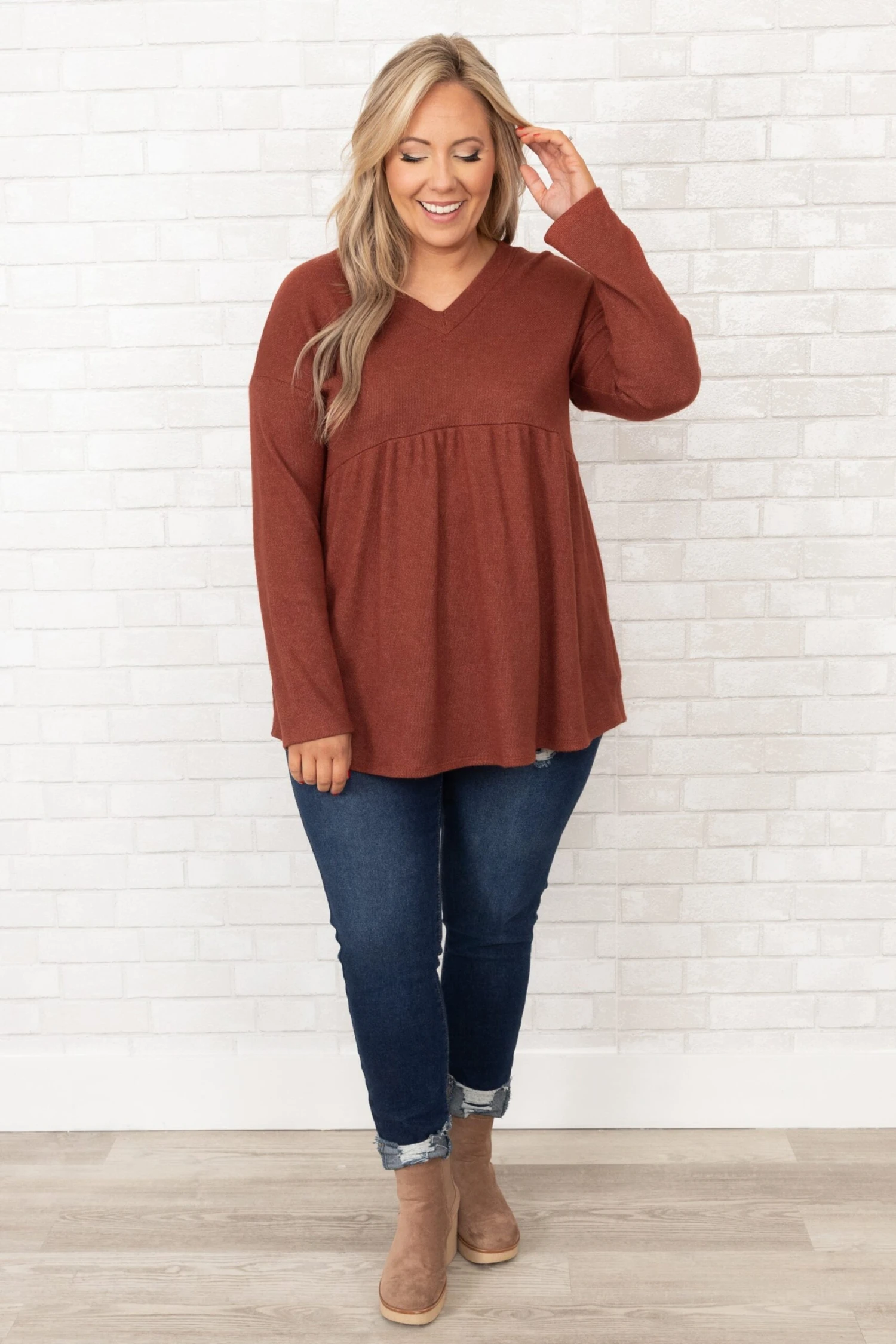 Train To The City Sweater, Rust 4 Train To The City Sweater, Rust - Image 2