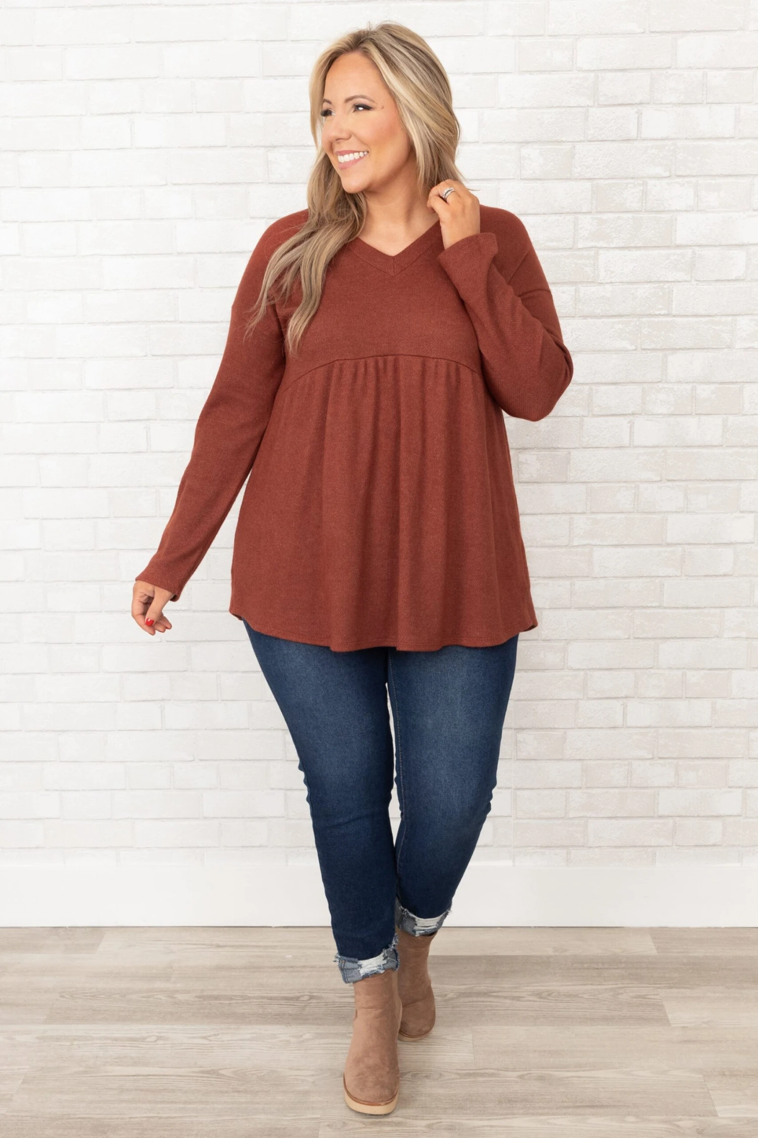 Train To The City Sweater, Rust 5 Train To The City Sweater, Rust - Image 3