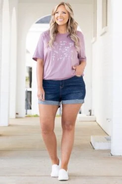 Unchained Melody Shorts, Dark Wash -VogueBabe Store UnchainedMelodyShorts DarkWash 1205