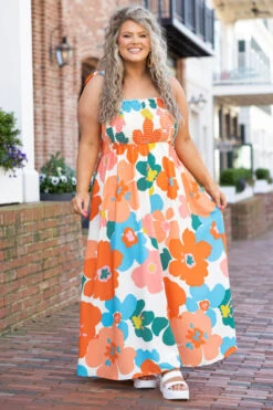 Under The Orange Tree Dress, Orange