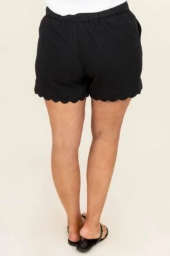 Walkin' In The Sun Shorts, Black -VogueBabe Store Walkin InTheSunShorts Black