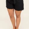 Walkin' In The Sun Shorts, Black -VogueBabe Store Walkin InTheSunShorts Black 7988