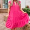 Wasting Your Time Midi Dress, Hot Pink -VogueBabe Store WastingYourTimeMidiDress HotPink 3