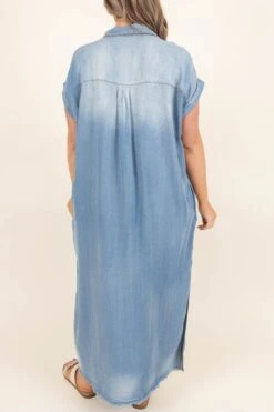 Watch Me Win Dress, Denim -VogueBabe Store WatchMeWinDress Denim Kim 5