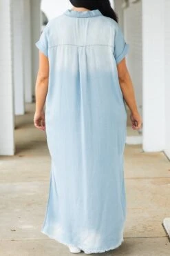 Watch Me Win Dress, Light Denim -VogueBabe Store WatchMeWinDress LightDenim