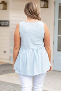 Weekender Babydoll Dotted, Dusty Blue -VogueBabe Store WeekenderBabydollDotted DustyBlue 0462