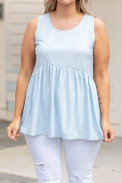 Weekender Babydoll Dotted, Dusty Blue -VogueBabe Store WeekenderBabydollDotted DustyBlue 0463