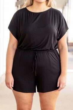 You Should Be Dancing Romper, Black -VogueBabe Store YouShouldBeDancingRomper Black 8616