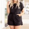 You Should Be Dancing Romper, Black