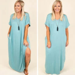 Flow With It Maxi Dress, Nile Blue -VogueBabe Store flow with it nile blue